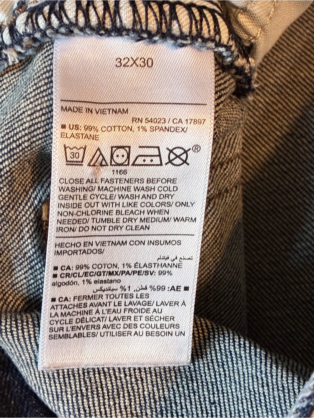 Old Navy Men's Dark Blue Straight Leg Denim Jeans Size 32x30 Built in Flex Pants - Picture 8 of 11